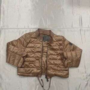 Starevolution cropped lightweight puffer jacket size S zip 2pockets doublezipper